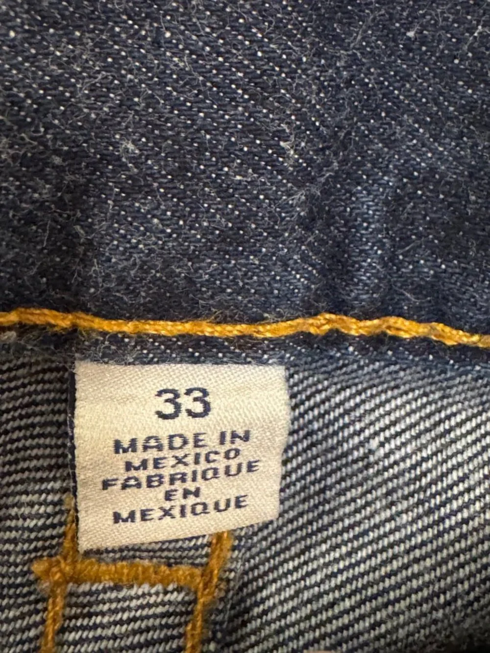 True Religion Mens Straight Leg Dark Wash Jeans Size 33 Made In Mexico